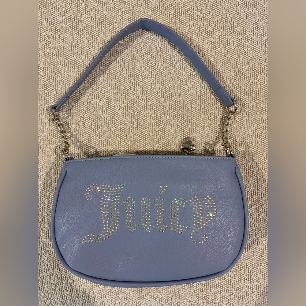 juicy couture blue rhinestone purse